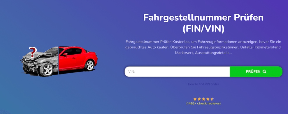 Fahrgestellnummer Prüfen (FIN:VIN)