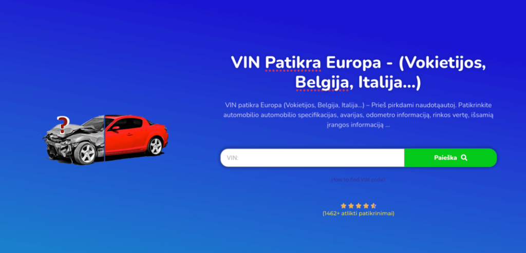 vin patikra Europa - VOKIETIJOS Belgija Italija.