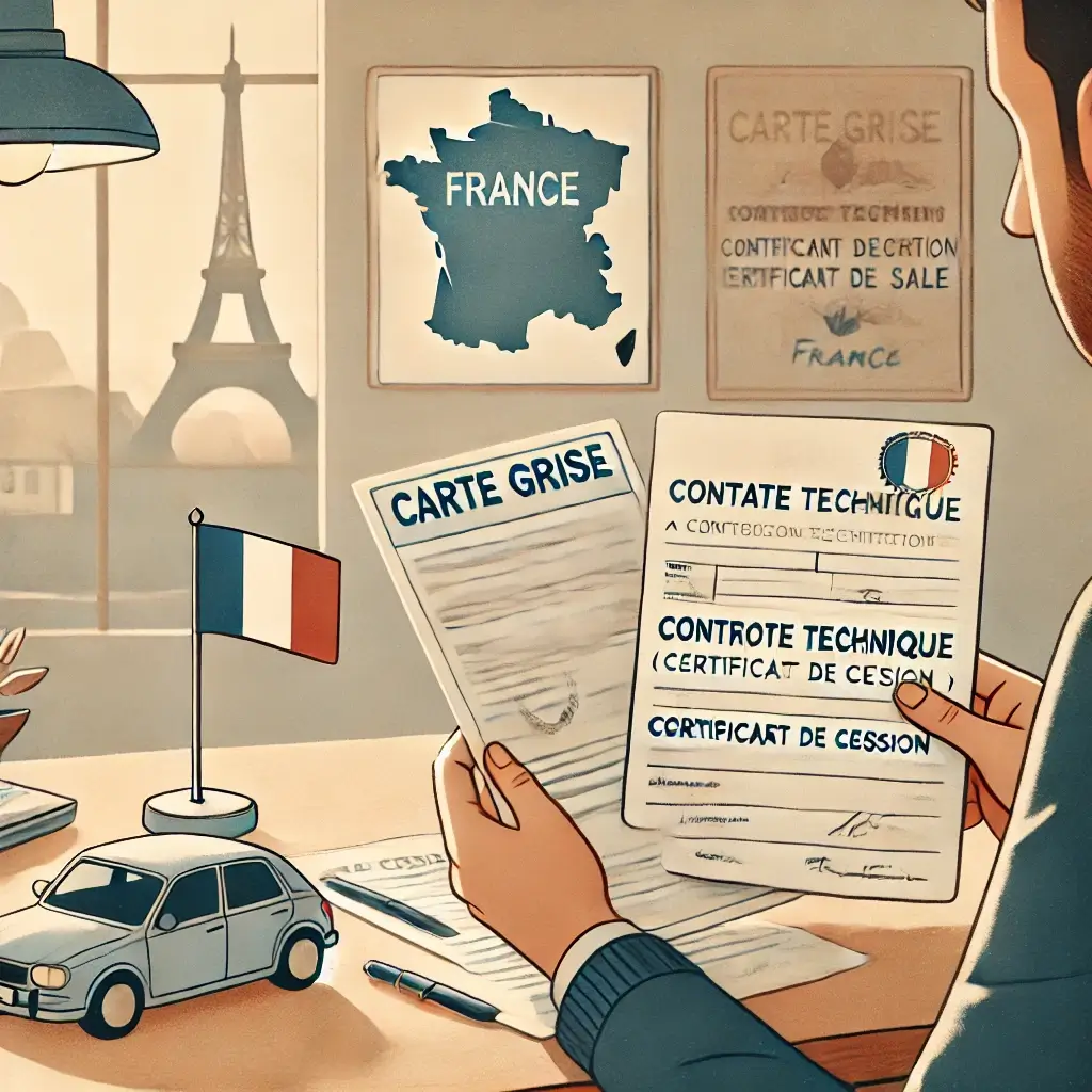 Documents and paperwork when buying a car in france