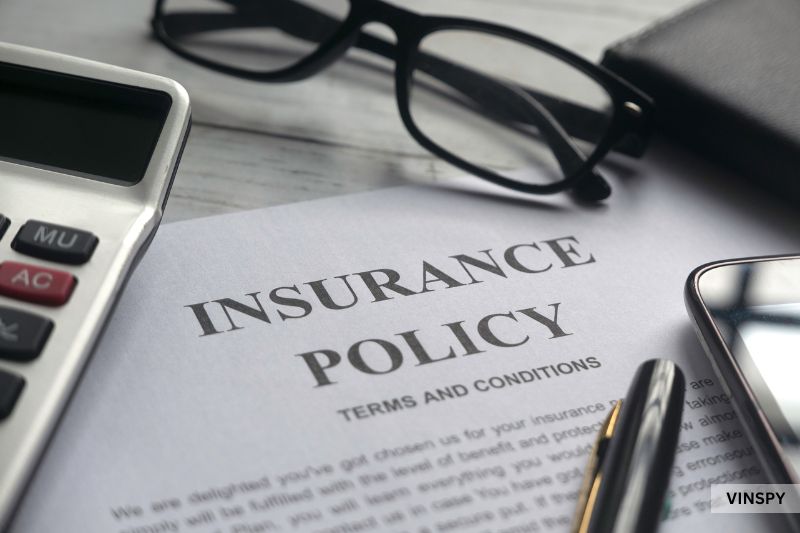 Insurance policy paperwork reflecting how much an accident devalues a car’s market value
