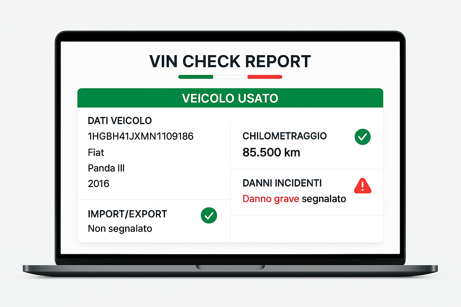 VIN CHECK REPORT ITaly